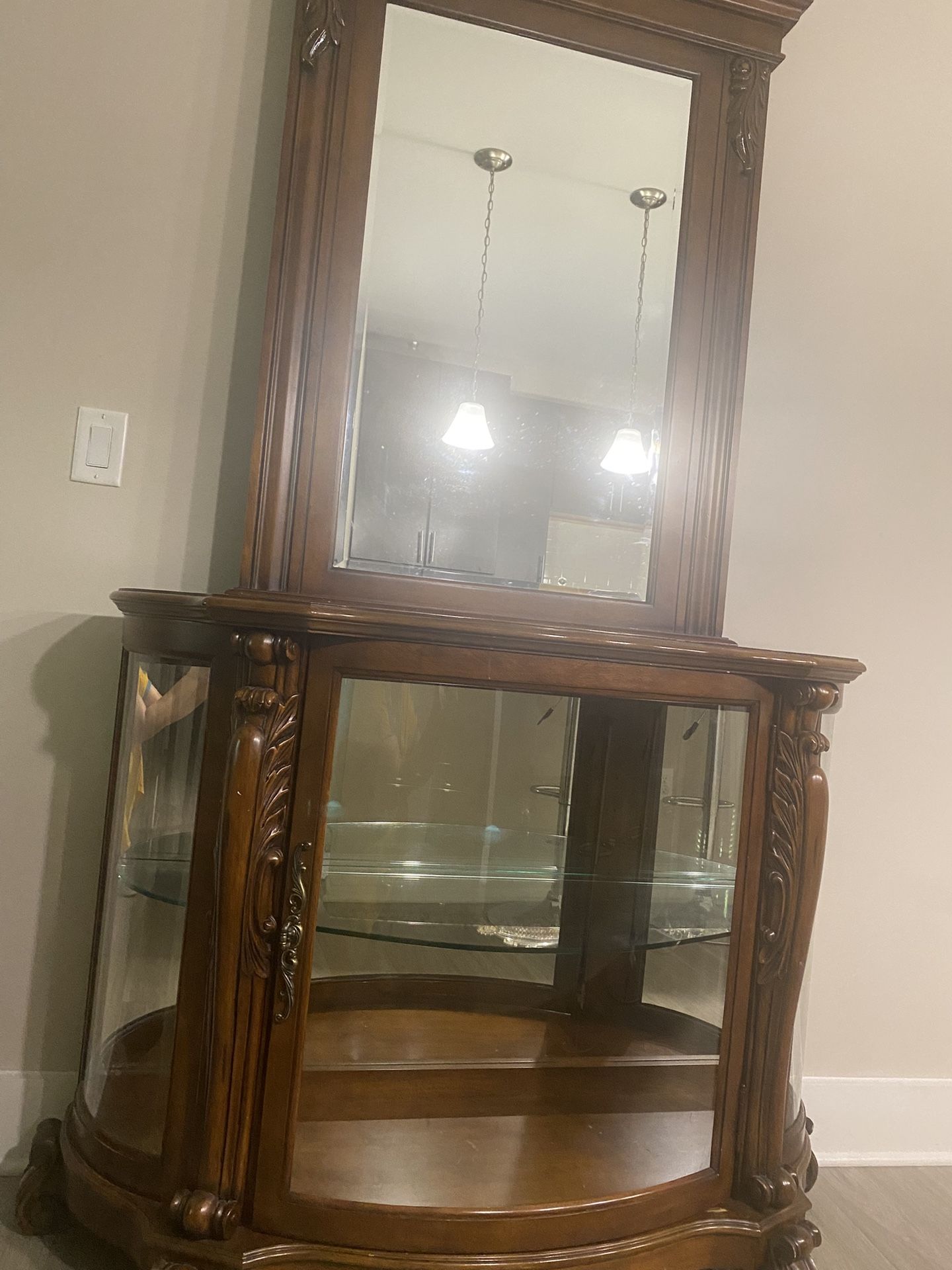 Oak Table With Mirror