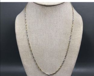 10k multi tone gold necklace