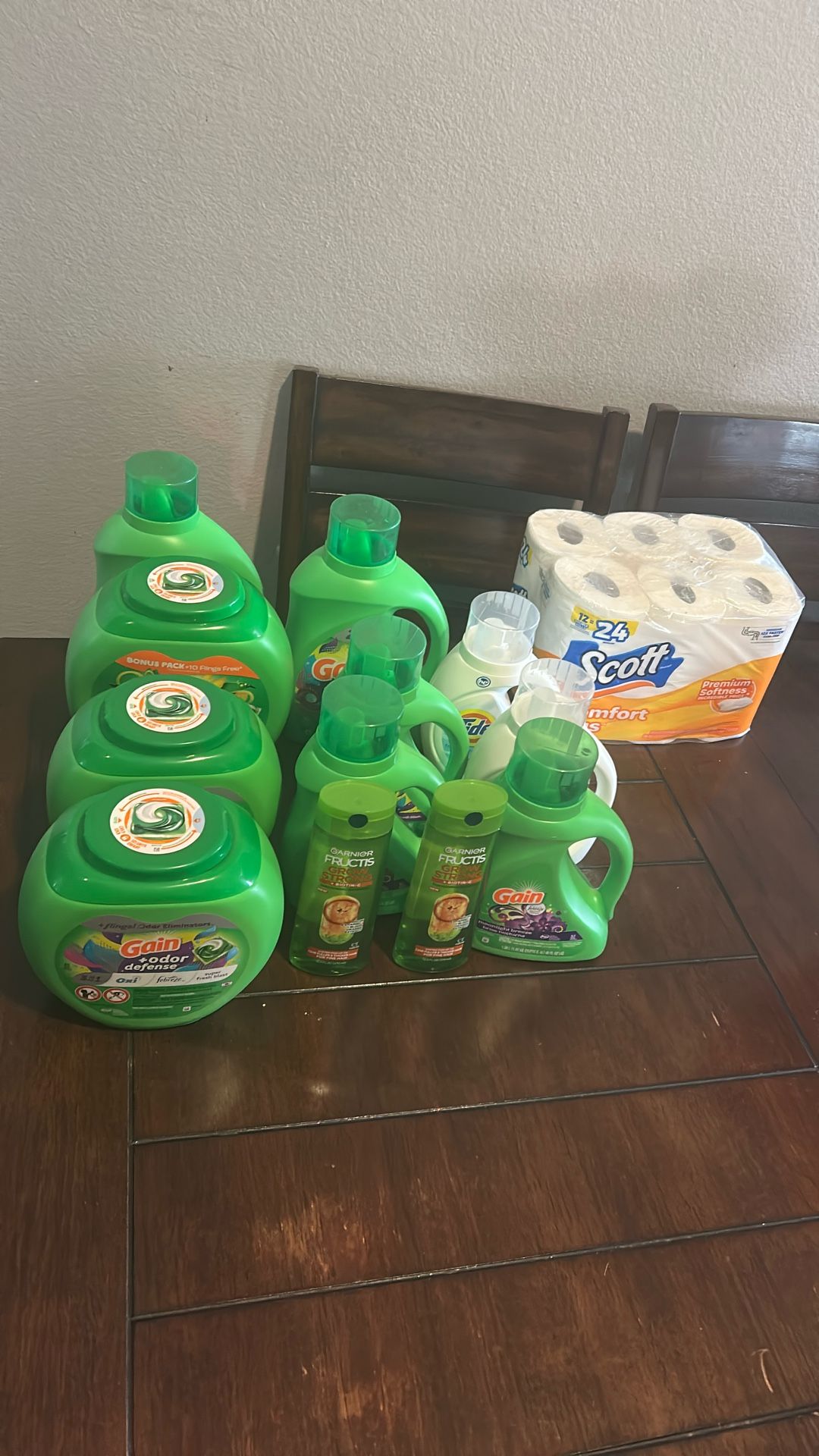 Laundry, Shampoo, And Toilet Paper