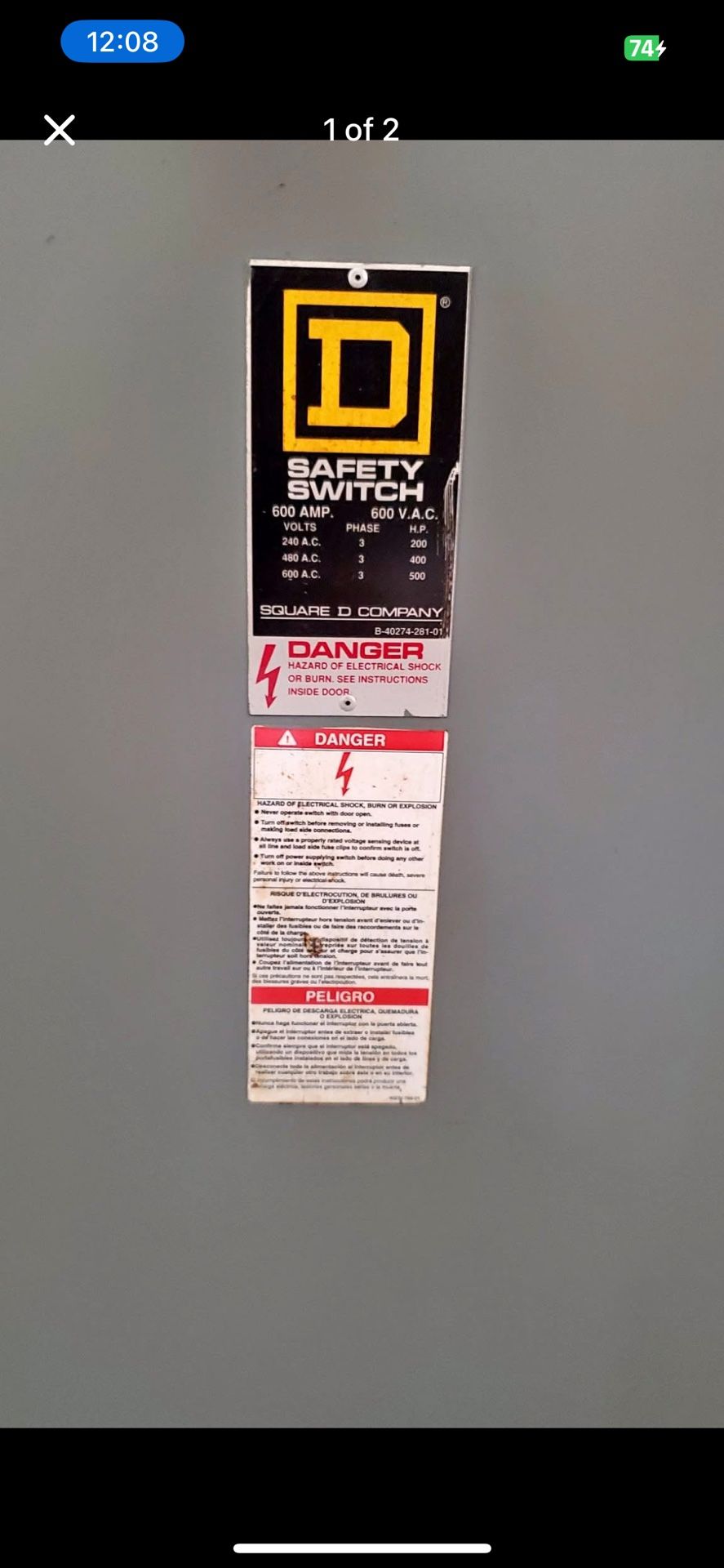 Disconnect Safety Switch