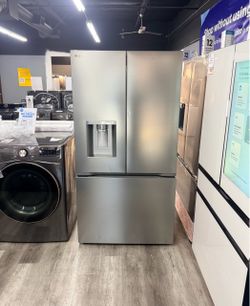 🔥 LG - Refurbished 36-in Wide Counter-Depth MAX 23.7 Cu. Ft. 3-Door Smart French Door Refrigerator with Zero Clearance Hinge System - PrintProof Stai