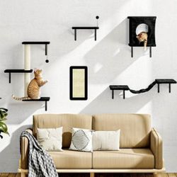 NEW - 5pcs Cat Wall Shelves, Wall-Mounted Cat Climber Set, Floating Cat Perches, Cat Tree, Cat House