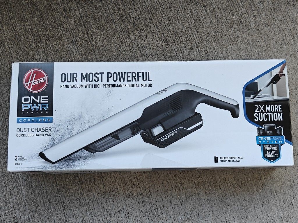 Hoover ONEPWR 20V Dust Chaser Hand Vacuum Kit NEW
Includes battery and charger