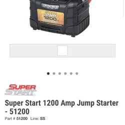 Super Start 1200 Amp Jump Starter