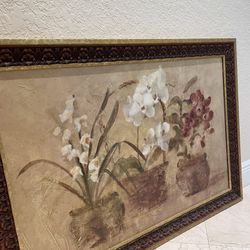 Large Size Wall Art With Wooden Frame In A Great Condition For $30