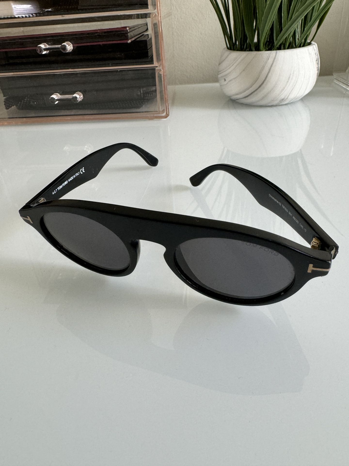 Tom Ford Christopher 02 Shiny Black / Gray Sunglasses TF633