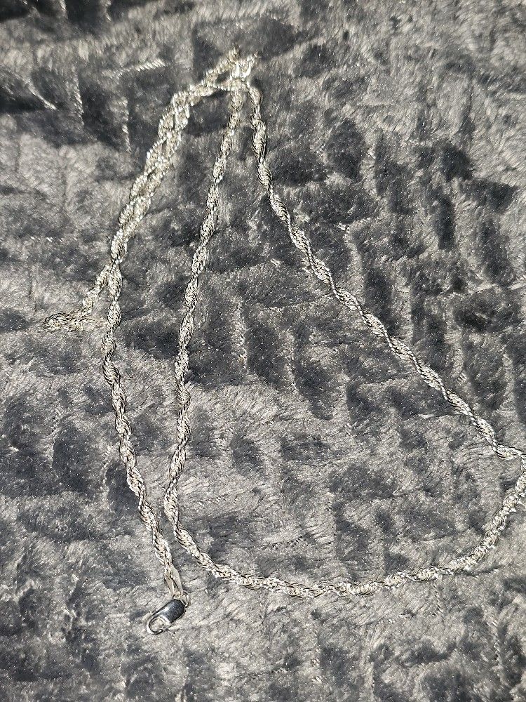 24 Inch 925 Sterling Silver 3mm Rope Chain