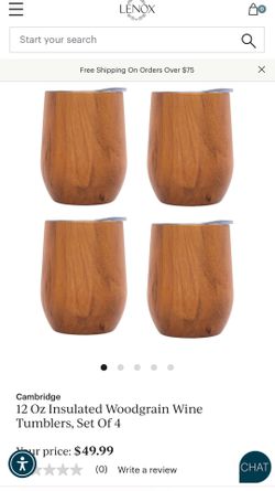 New Cambridge Wine Tumbler Set Of 4 From Lenox