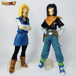 25CM Anime Dragon Ball Z Android 17 18 Figure Android 18 PVC Action Figures Collection Model Toys for Children Christmas Gifts