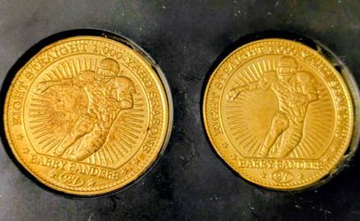 1997 PINNACLE BARRY  SANDERS COIN ( $5 EACH )