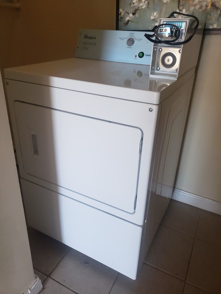 Whirlpool coin operated gas dryer