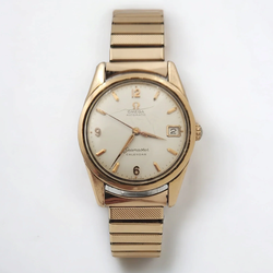 Men's Omega 34mm Vintage 1950's Seamaster Calendar Automatic Rose Gold Plated Watch. (Ref# 323-10514)