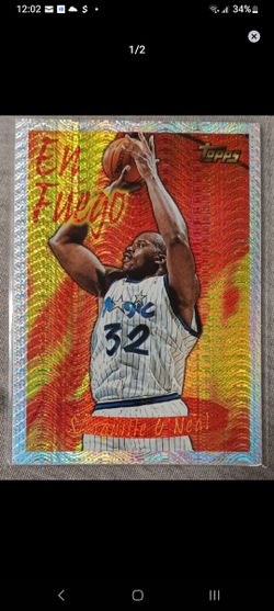 rare shaquille o neal cards Shaquille Shaq O'Neal Autographed 1996-97 Fleer Metal Card #183 Los An — RSA main image 0