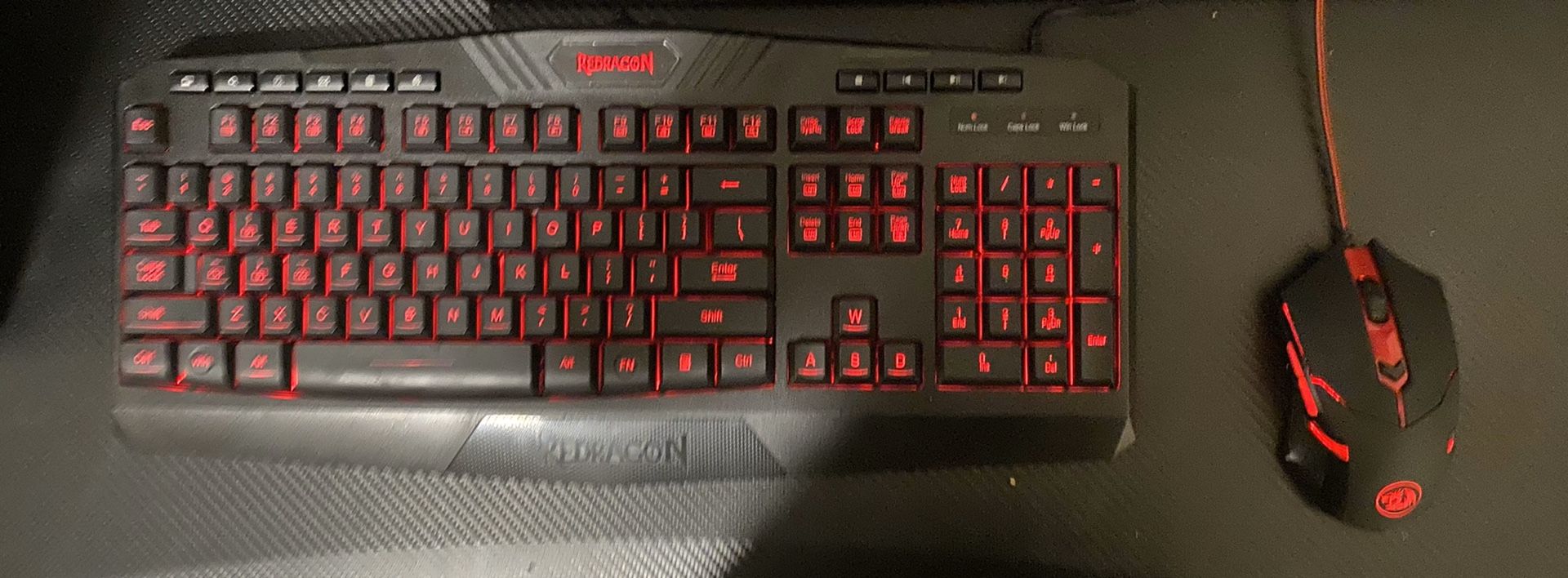 Red dragon membrain keyboard and mouse combo