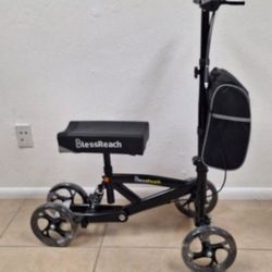 Steerable Knee Walker Deluxe Medical Scooter for Foot Injuries Compact Crutches