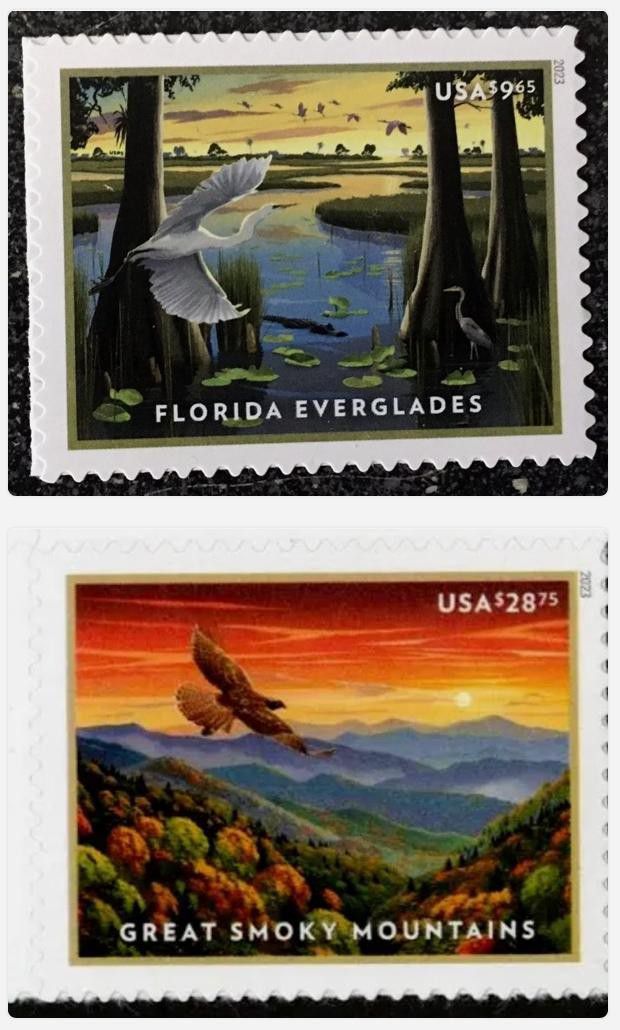 Postage Stamps Great Smoky Mountain Face Value $28.75