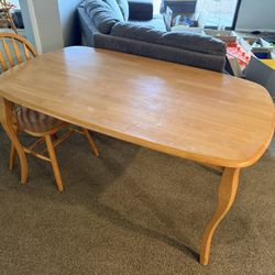 Wood Dining Table and Chairs