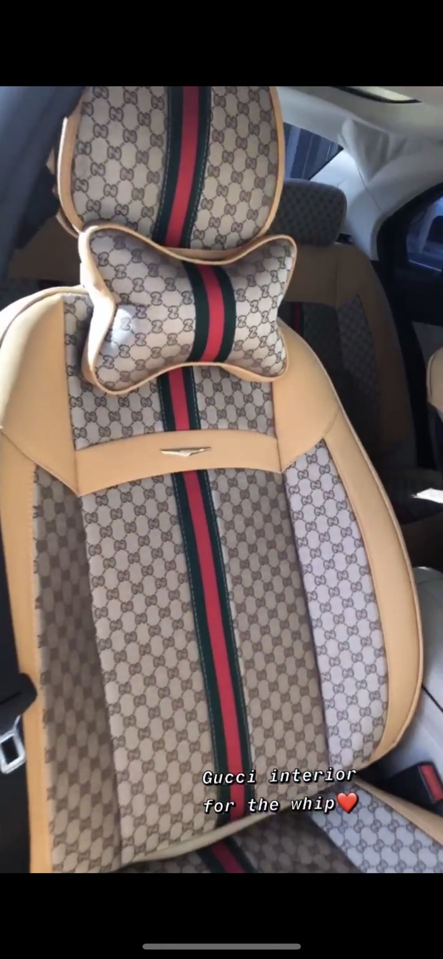 Gucci Car seat cover, Car Parts & Accessories on Carousell