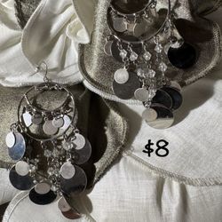 Hoop Silver Bubble Y2K Earrings 