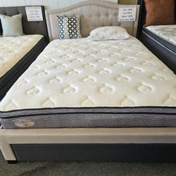 Brand New 13" Thick Soft Smooth Fabric Pillowtop Queen Mattress