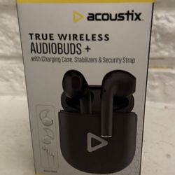 Acoustix" True Charging Case & Wireless Earbuds - Black Brand new in box sealed