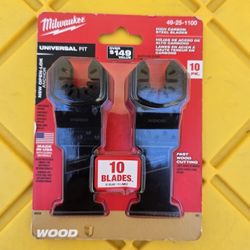 Milwaukee
1-3/8 in. High Carbon Steel Universal Fit Wood Cutting Multi-Tool Oscillating Blade (10-Pack)
