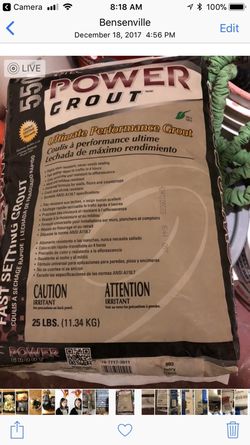 25 lbs bag of grout