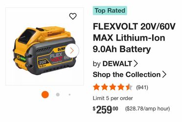 Dewalt  DCH273 cordless rotary hammer with 60v Flex battery
