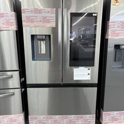 Samsung 36” 30 cu. ft. Mega Capacity Standard Depth 3-Door French Door Refrigerator in Stainless Steel with Family Hub