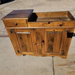 Vintage Pine Dry Sink Unique Cabinet 43WX18DX35H