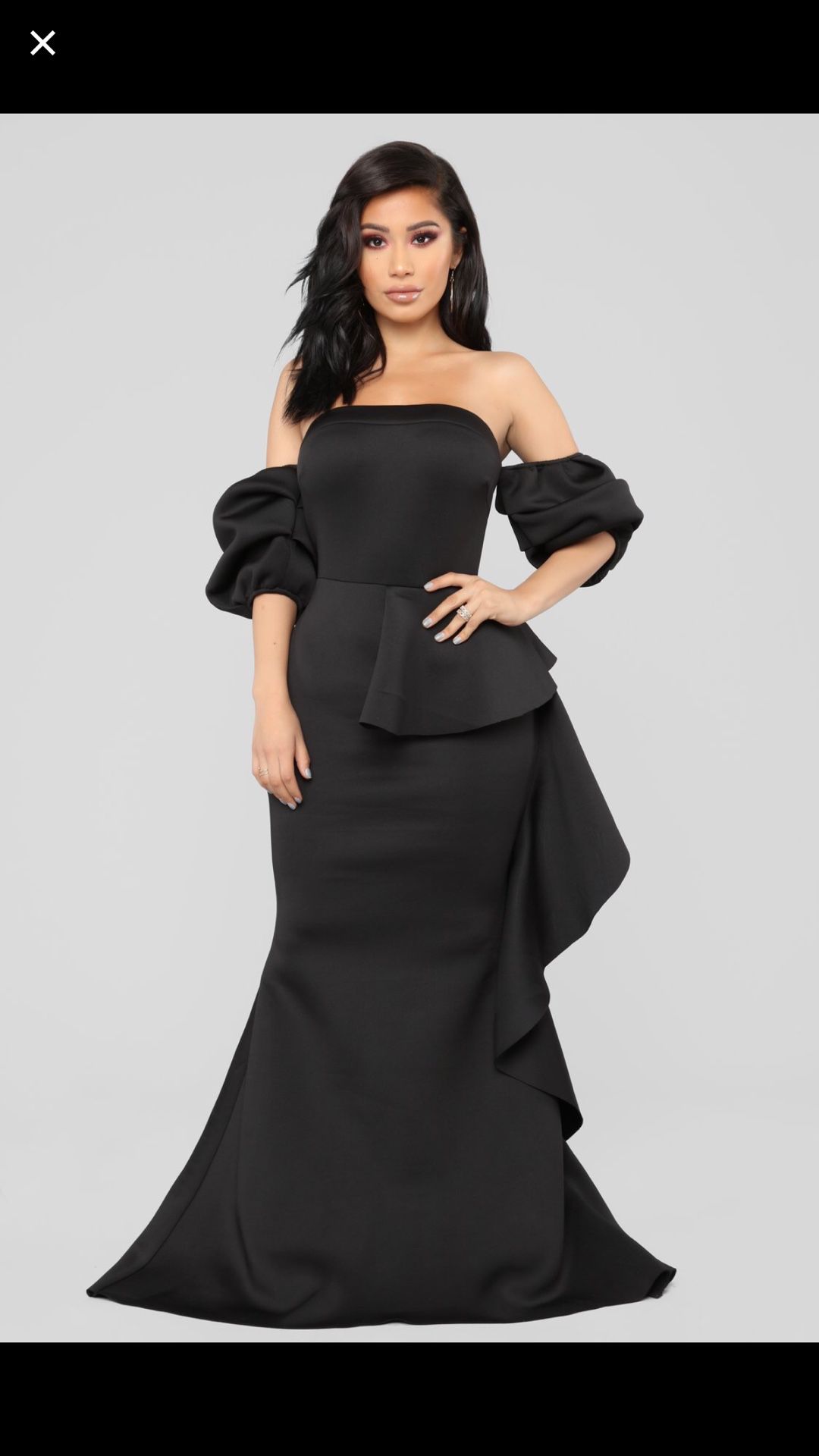 Long Sleeve Off Shoulder Mermaid Dress (Fashion Nova) large