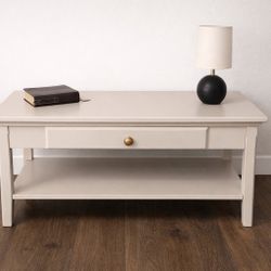 Refurbished Coffee Table with Drawer & Shelf