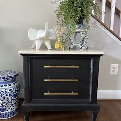 End table With Marble Countertop