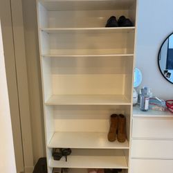 White bookshelf