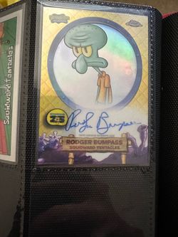 2025 Topps Chrome Spongebob #SA-ST Squidward Tentacles Rodger Bumpass Auto