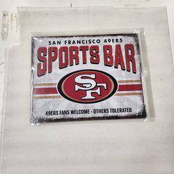 San Francisco 49ers Sports Bar Football Metal Sign 