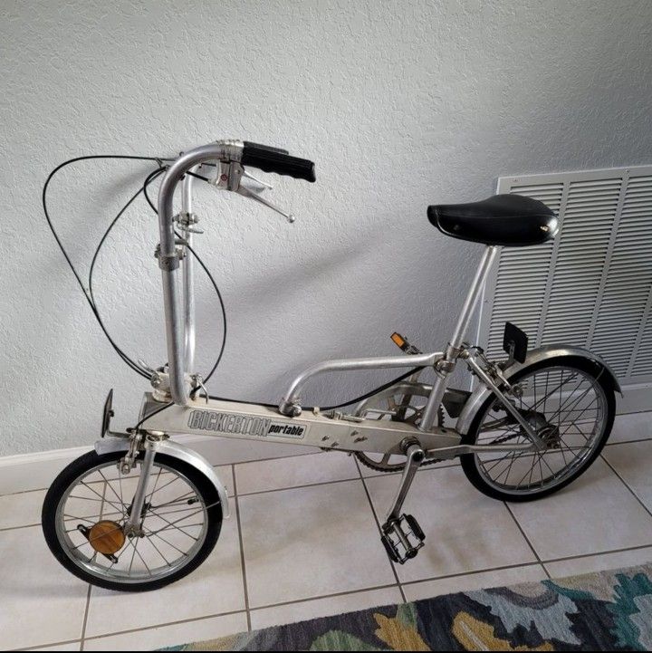Vintage Bickerton Portable Fold-up Bicycle Bike Aluminum
