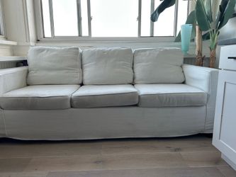 White Pottery Barn Slipcover Sofa