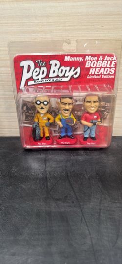 Pep Boys Manny Moe & Jack Limited Edition Bobble Heads