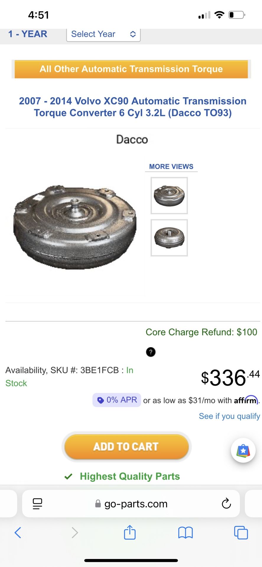 TO-93 Torque Converter