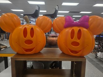 🎃 Disney Mickey & Minnie Mouse Light Up Jack-O' Lantern 🎃