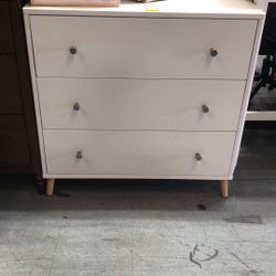 White 3 Drawer Dresser