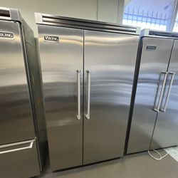 Viking 48”Wide Built In Stainless Steel Side By Side Refrigerator 