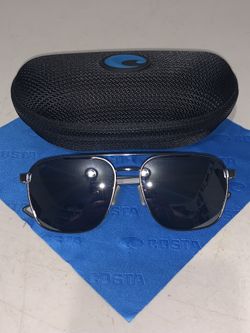 Costa Sunglasses Wader 06S4003 (contact info removed)8 294 Silver with Blue Mirror w/ Case