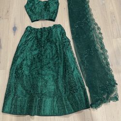 Small 3 Piece Emerald / Green Lehenga