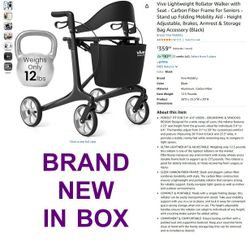 Vive Lightweight Rollator Walker with Seat