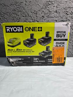 Ryobi 18V ONE+ 4Ah & 2Ah Starter Kit