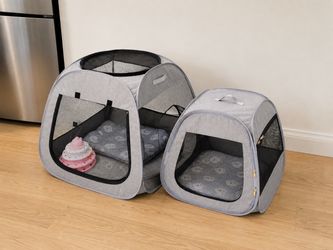 TENRAI 2-Piece Portable Pet Playpen Set – Large + Small