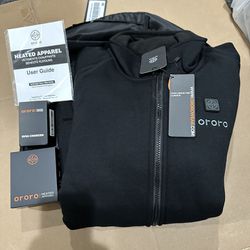 Brand New ORORO Men's Heated Fleece Jacket Full Zip with Battery Pack  Comes In Medium, Large and XL