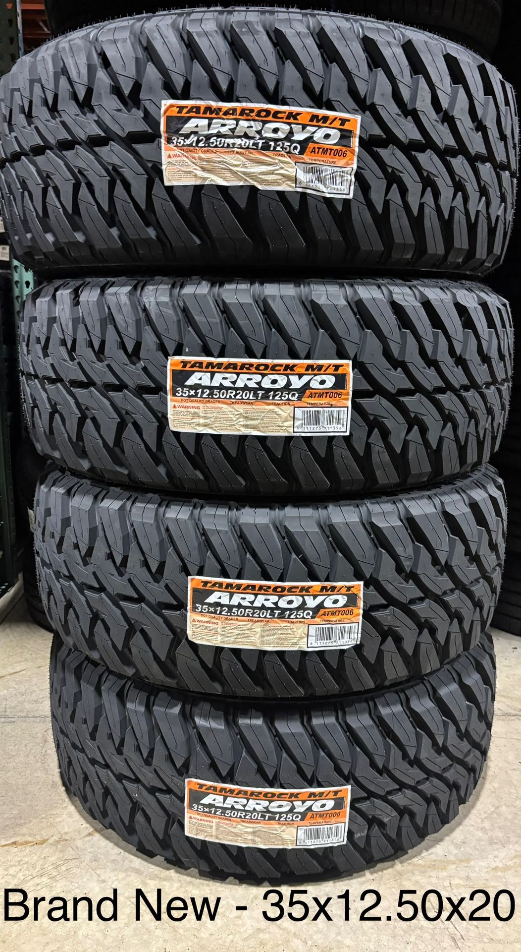 (4) - 35x12.50x20 Arroyo Tamarock M/T Tires